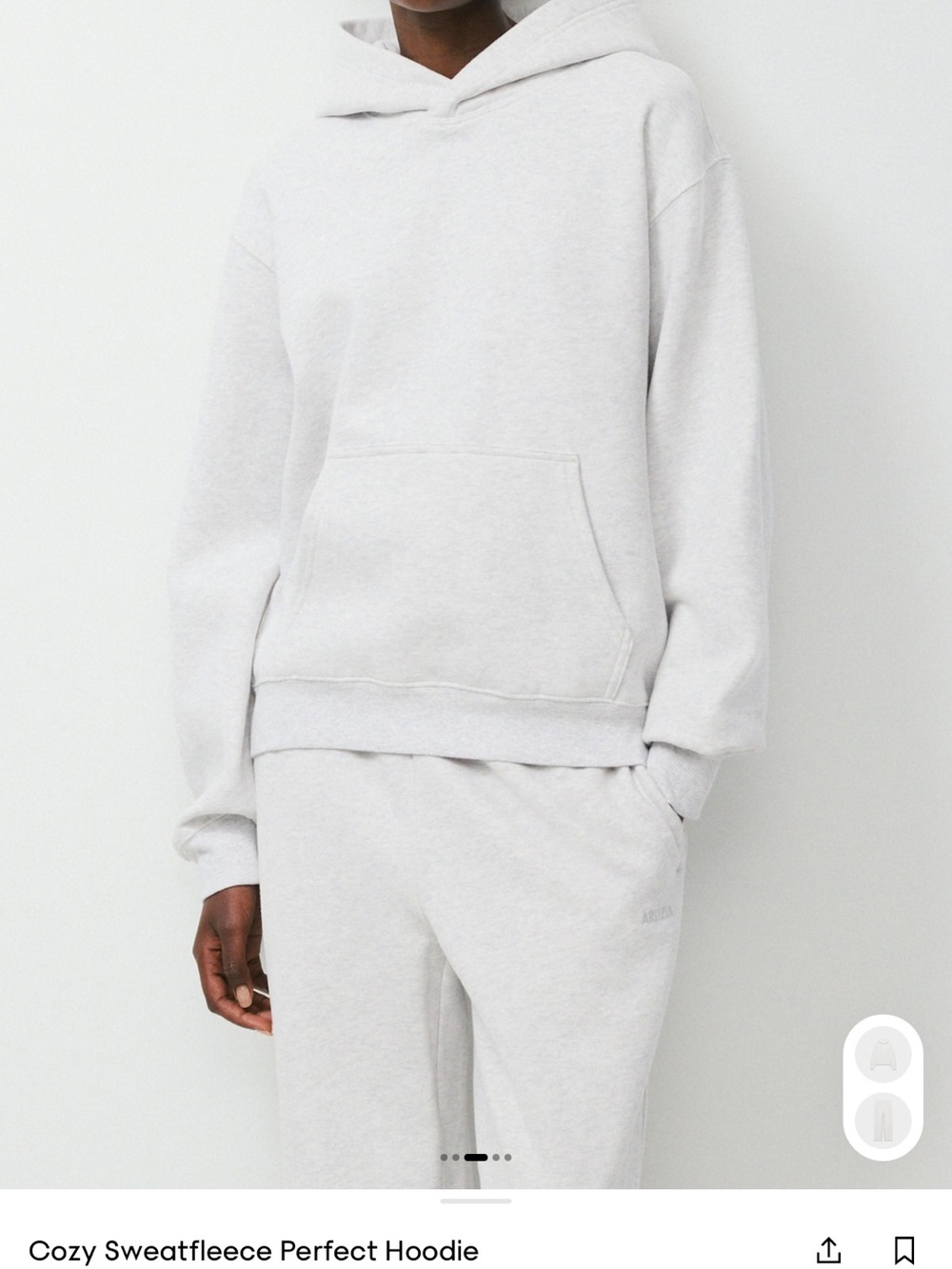 Cozy Sweatfleece Perfect Hoodie - Light Gray